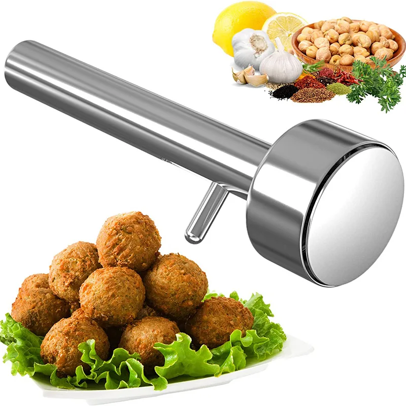 Stainless Steel Large Falafel Ball Making Scoop Mold Meatball Machine Pressing Maker Non-Stick Kitchen Accessories Gadgets Tool