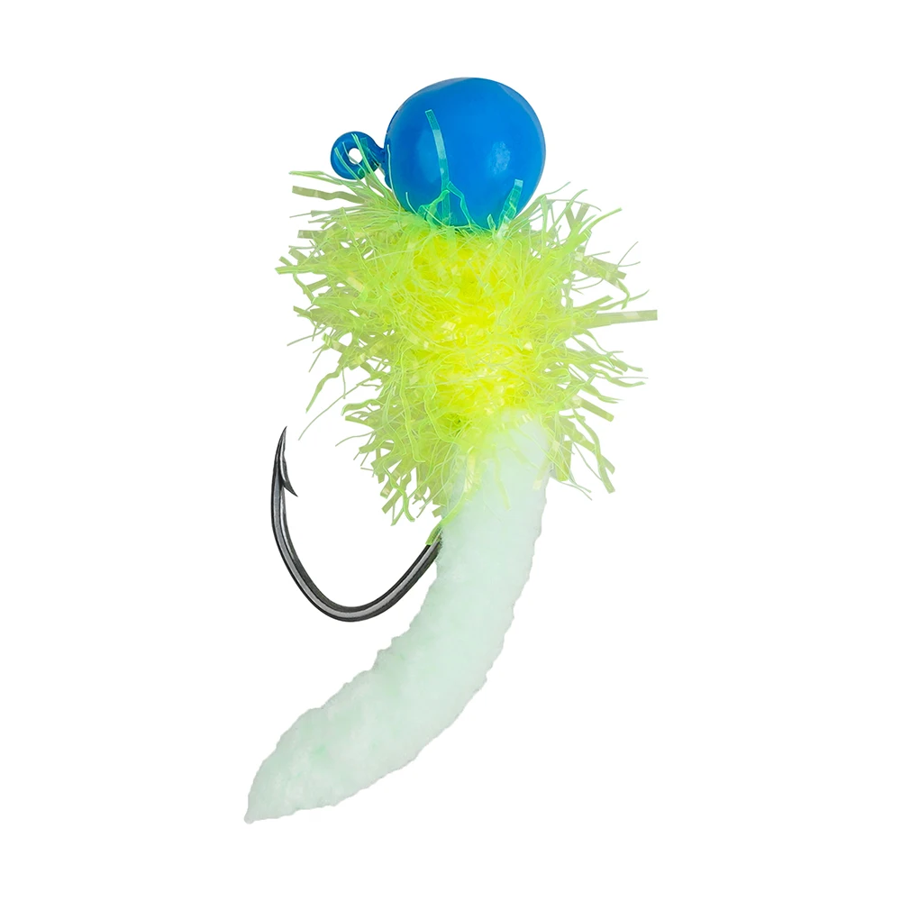 10Pcs Crappie Jigs Fishing Lures with Feather Maggot Baits Crank Jig Head  Hook Fly Fishing Lures for Bass Trout Crappie