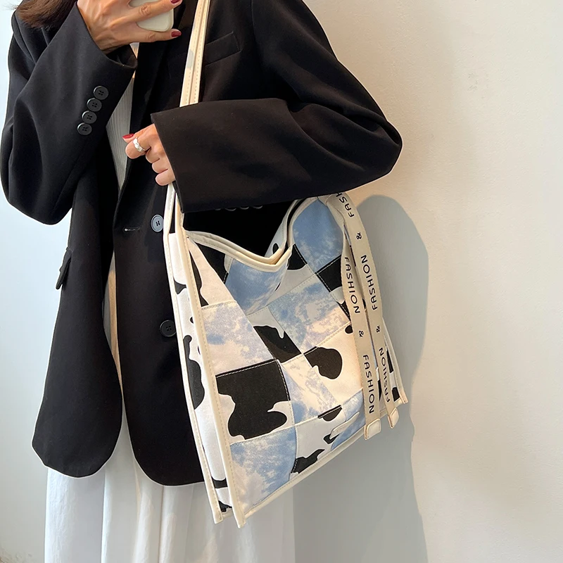 VeryMe 2022New Fashion Shoulder Women's Bag Casual Large capacity Cloth Tote Handbag Popular Female Shopping Pack bolsa feminina