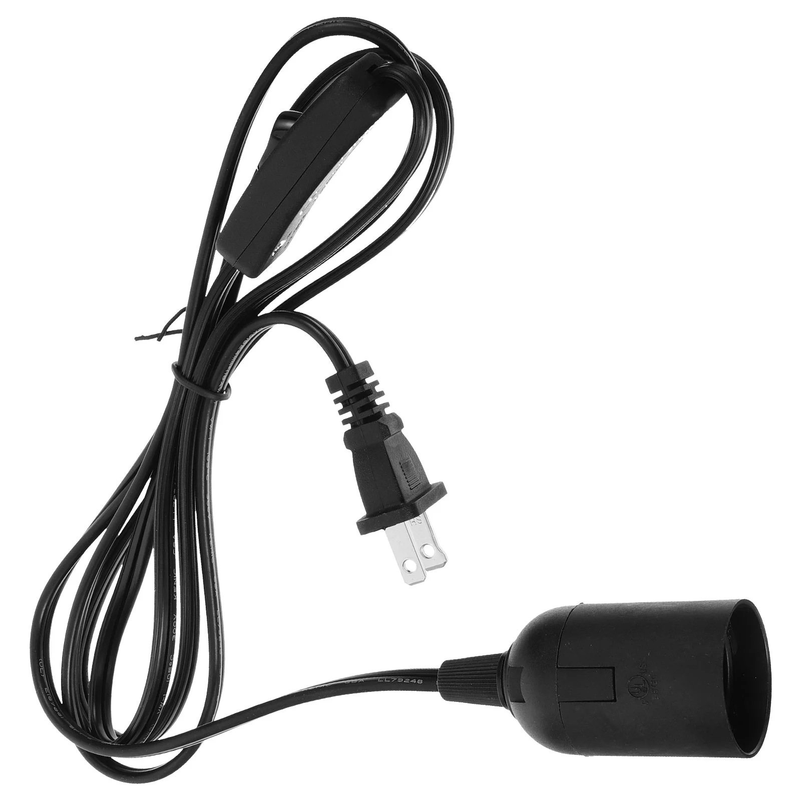 

Light Bulb Base Pendant Cord Hanging Holder Outlet Socket Extension with Plug