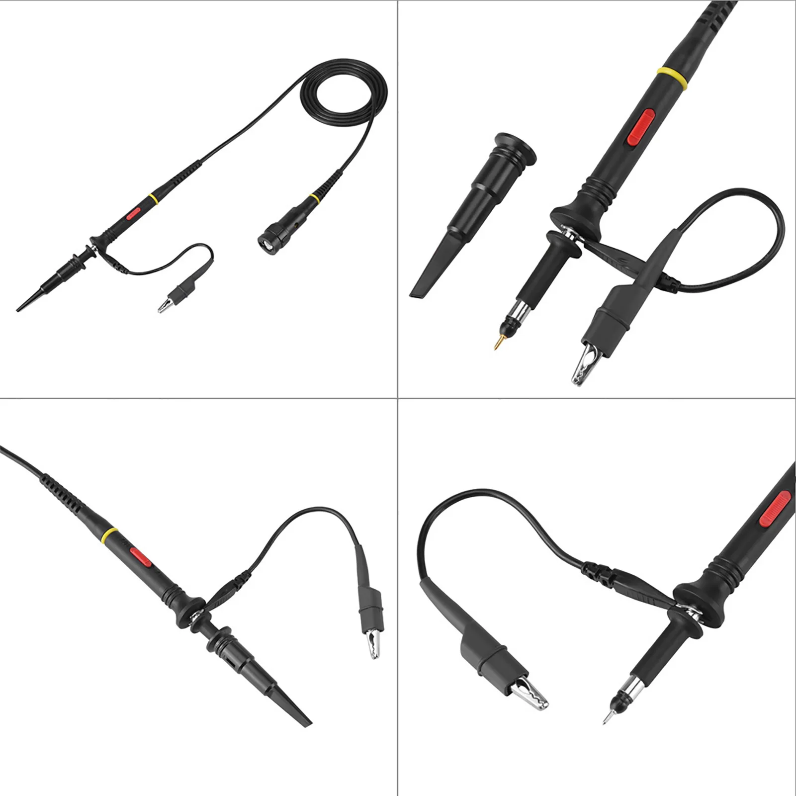 Oscilloscope Probe 200Mhz Oscilloscope Scope Test Probe Clip BNC P2200 X10/X1 Black Oscilloscope Probe X10/X1 200MHz