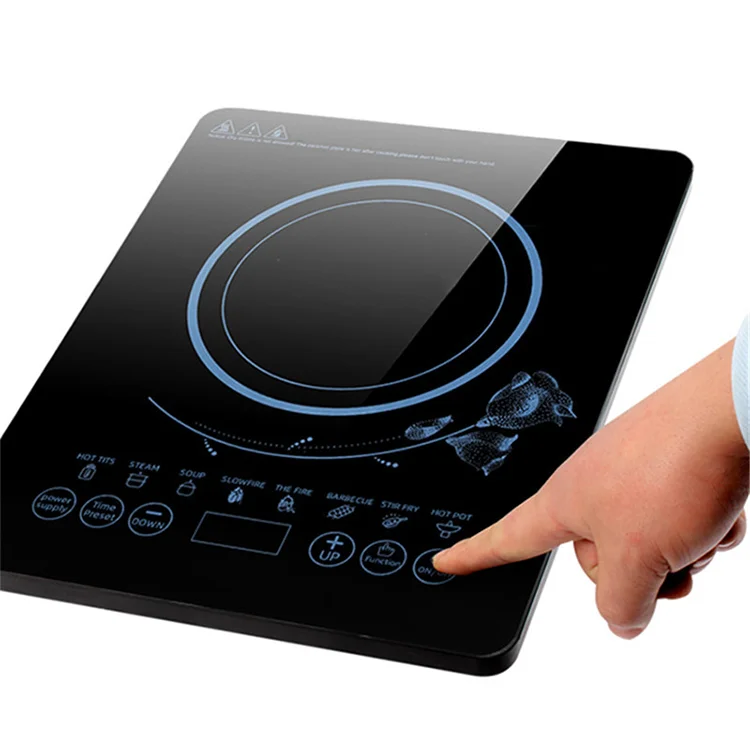 Factory Price Electric Stove, Single Burner LED 2200W Button Cooktop Household Induction Cooker/