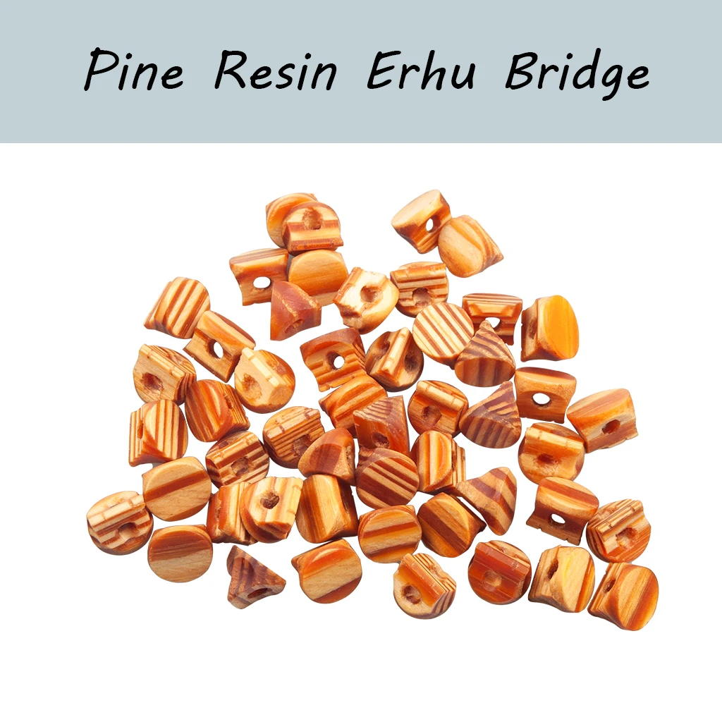 50PCS Pine Resin Erhu Code Chinese Erhu Bridge Instrument Bridge Mazi