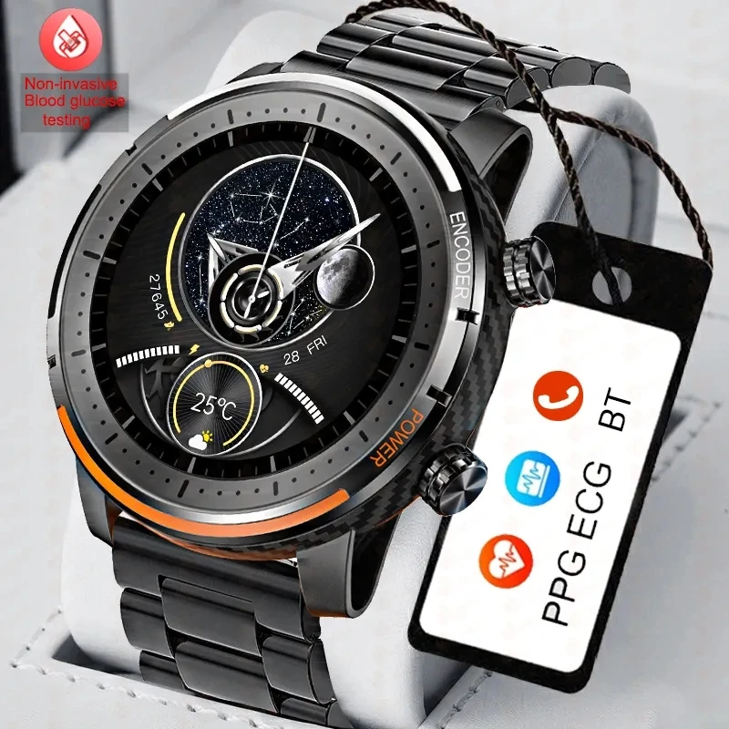 Orologio Intelligente Per La Glicemia Non Invasivo Ecg + Ppg Termometro Health Watch Call Dial Clock 2023 Misuratore Di Glucosio Nel Sangue Smartwatch