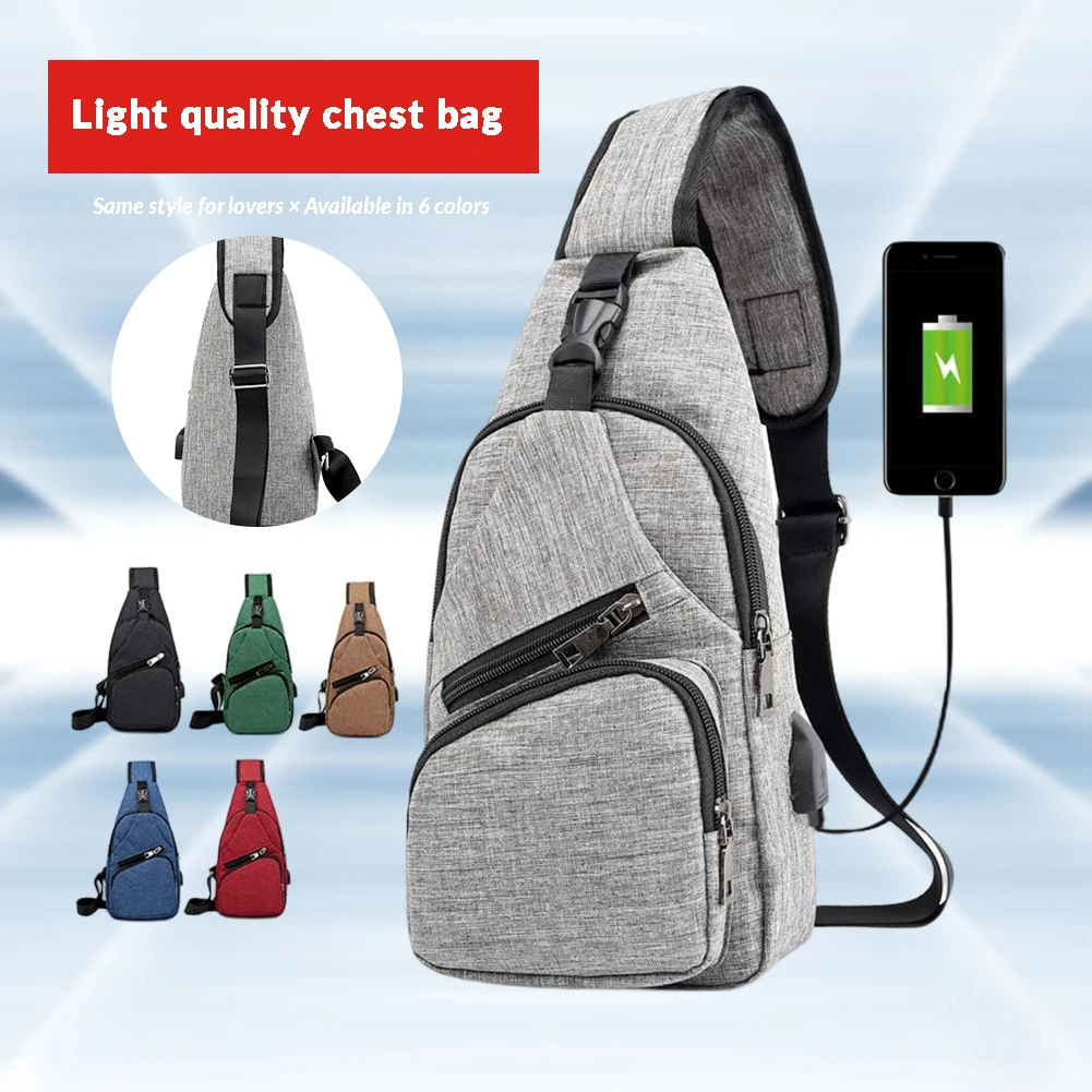

Simple Men Anti Theft Chest Bag Anti-Theft Short Travel Messenger Bag For Running Fitness