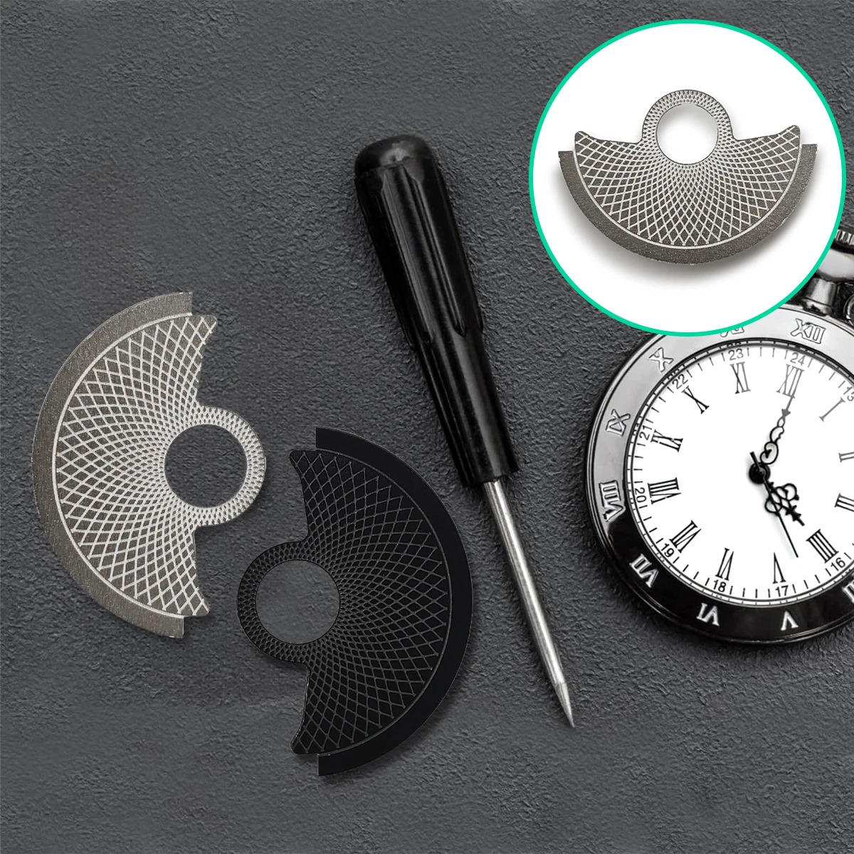 Rotor Automatic Hammer Patch with Sticker for Watch Modification Parts