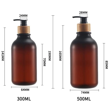 300 ml/500 ml เครื่องจ่ายสบู่เหลวขวดแชมพูขวดปั๊มสบู่คอนเทนเนอร์โลชั่นห้องน้ําแชมพู Conditioner Dispenser 8