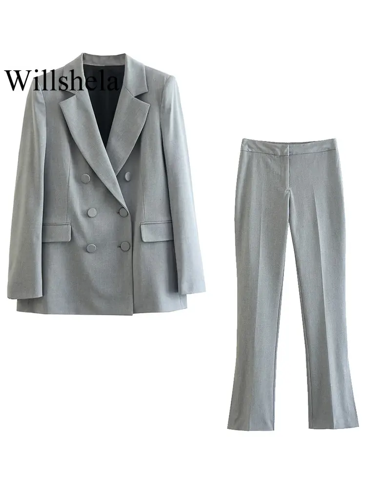 Double Breasted Pants Suit Women Suits 2 Pieces Blazer Women Women