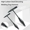 Derusting Welding Slag Hammer High Carbon Steel Spring Handle Welder Hammers Electrician's Hammer Welding Slag Chipping Hammer 1