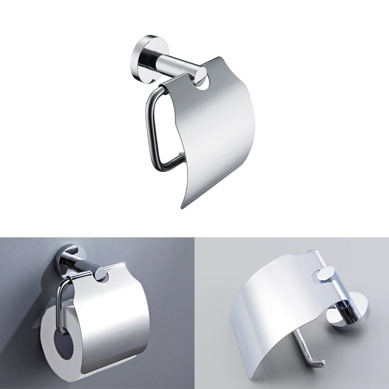 Chrome Polished Stainless Steel Towel Rack Toilet Brush Holder Wall Mounted Paper Holder Towel Bar Hook Bathroom Accessories