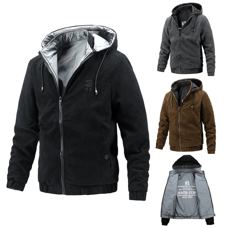 

2024 Spring Autumn Bomber Jackets Hooded Detachable Windproof Mens Coat New Casual Jackets Fashion Men's Double Wear Outerwear