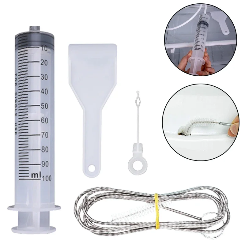 Refrigerator Drain Cleaner 5Pcs/Set Dredge Cleaning Tools Fridge Hole Brush Water Outlet Cleaner for Household