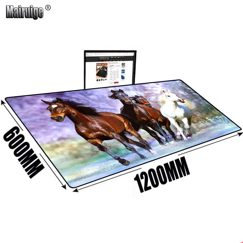 

Mouse Pad Horse Desk Pad Japanese Mat Mouse Pads Pc Office Table Mat Waterproof Desktop Gaming Accessories 120X60 Extended Pad