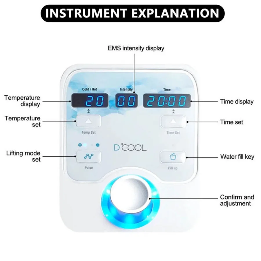 2025 New Slimming Dcool Portable Cool Hot EMS For Skin Tightening Anti Puffiness Facial Electroporation Machine Beauty Device 2