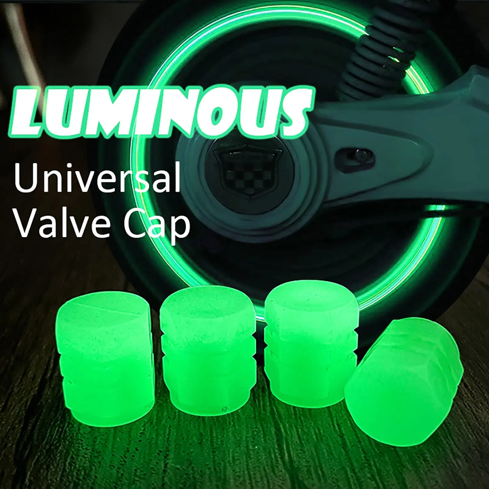 16/20/40Pcs Mini Luminous Tire Valve Caps Car Motorcycle Colorful Glowing Valve Cover Tire Wheel Hub Styling Decor Accessories tire valve caps tire valve cap wheel hub caps