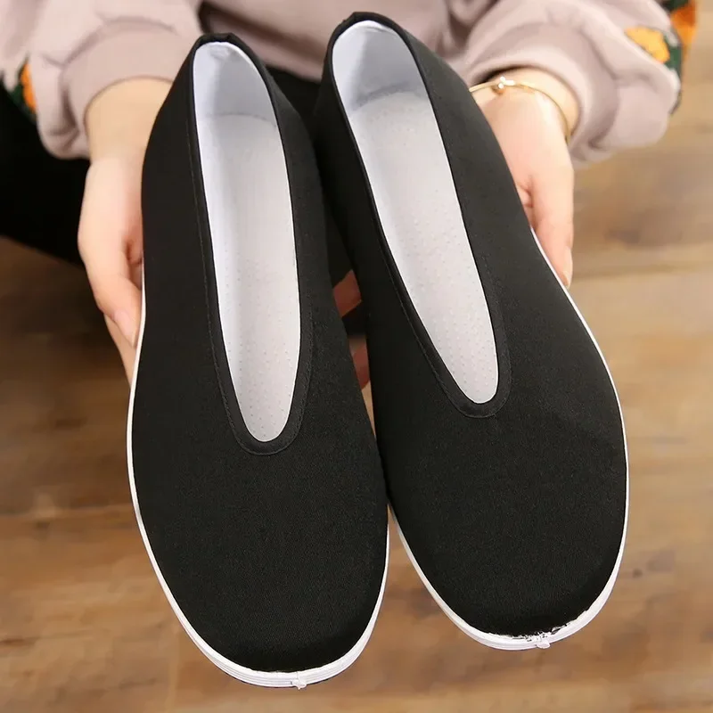 Martial Arts Shoes Kung Fu Cotton Cloth Shoes Men's Traditional Chinese Tai-chi Martial Art Training Sneakers Breathable Wearable Sport Footwear