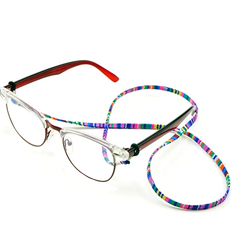 Fashion Colorful Sunglasses Glasses Rope National Wind Hanging Neck Cloth Eyeglass Chain Lanyards Available in Multiple Colors