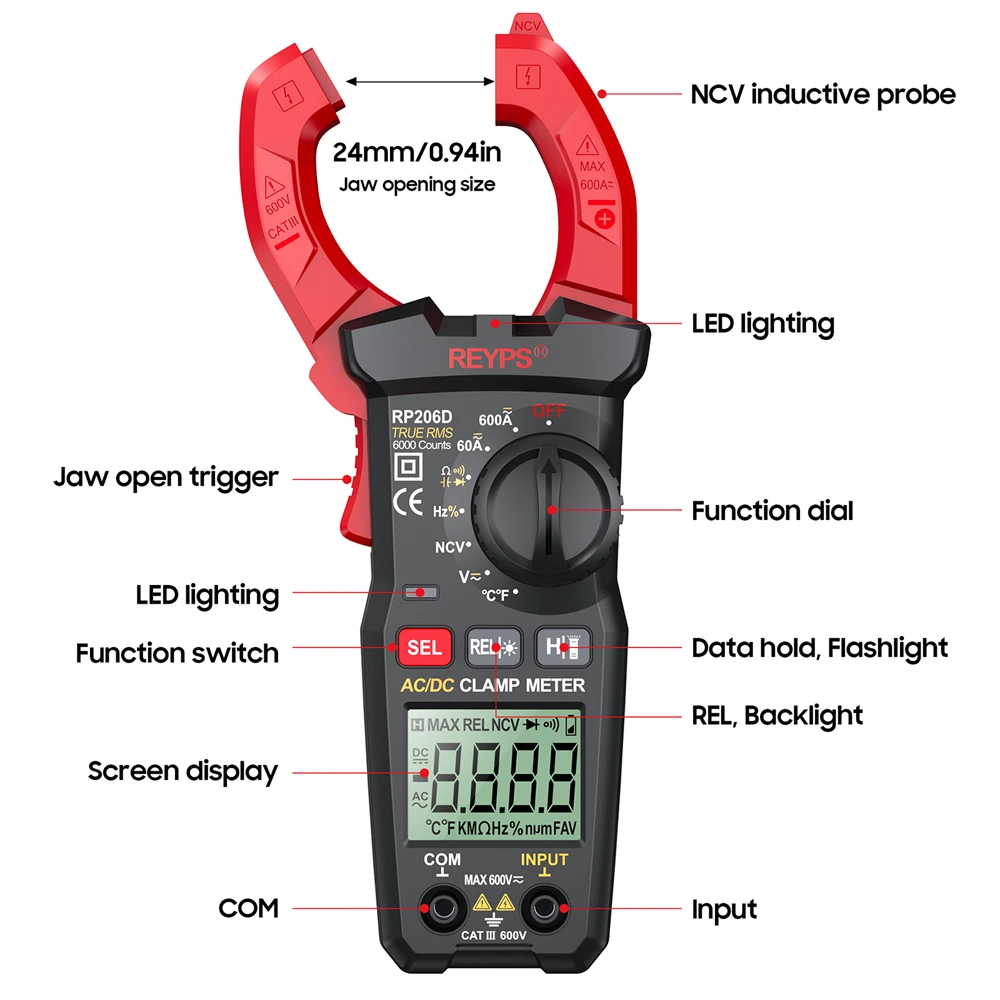 REYPS RP206 Digital Clamp Multimeter