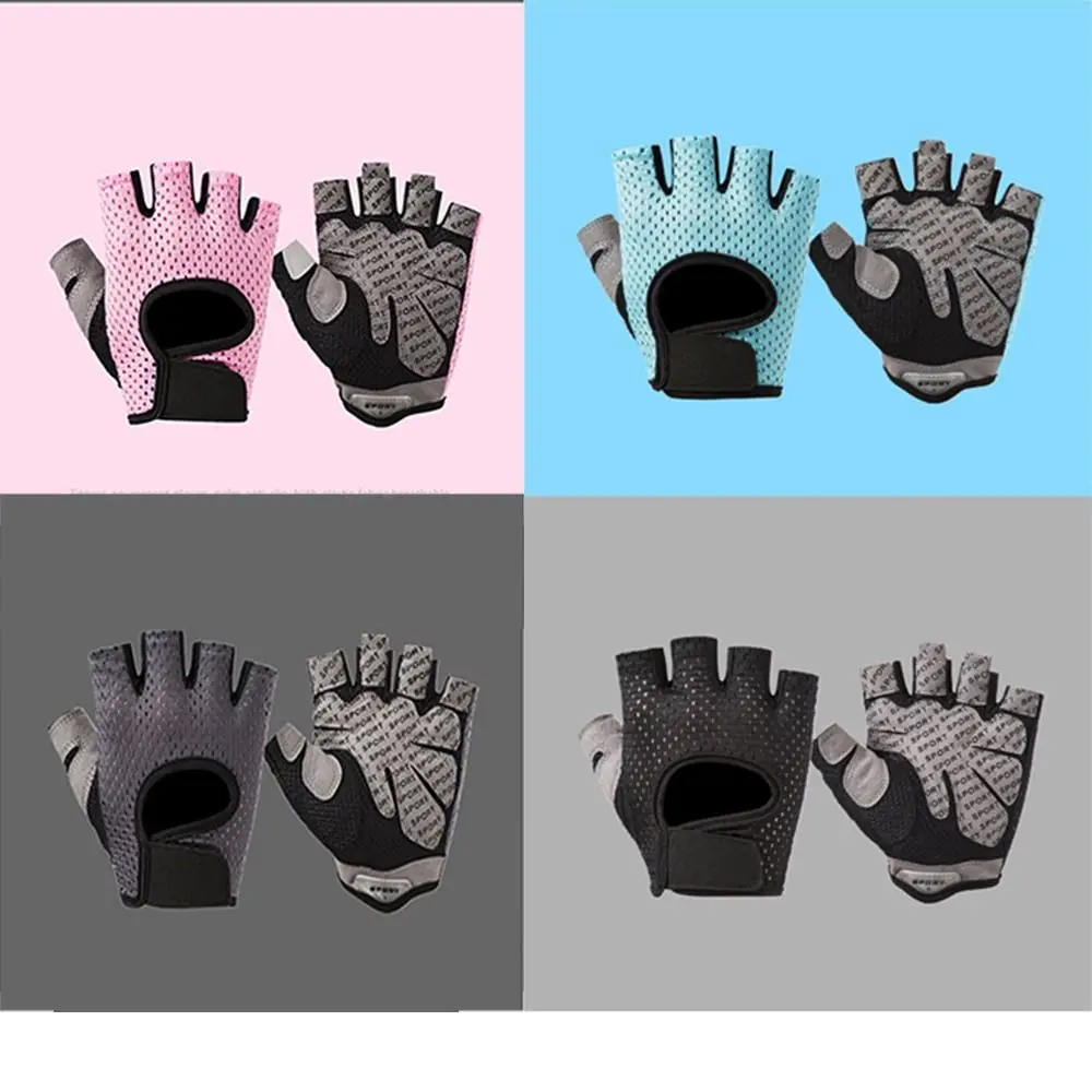 통기성 웨이트 리프팅 장갑 미끄럼 방지 곡선형 오픈 백 사이클링 오토바이 장갑 내마모성 충격 방지