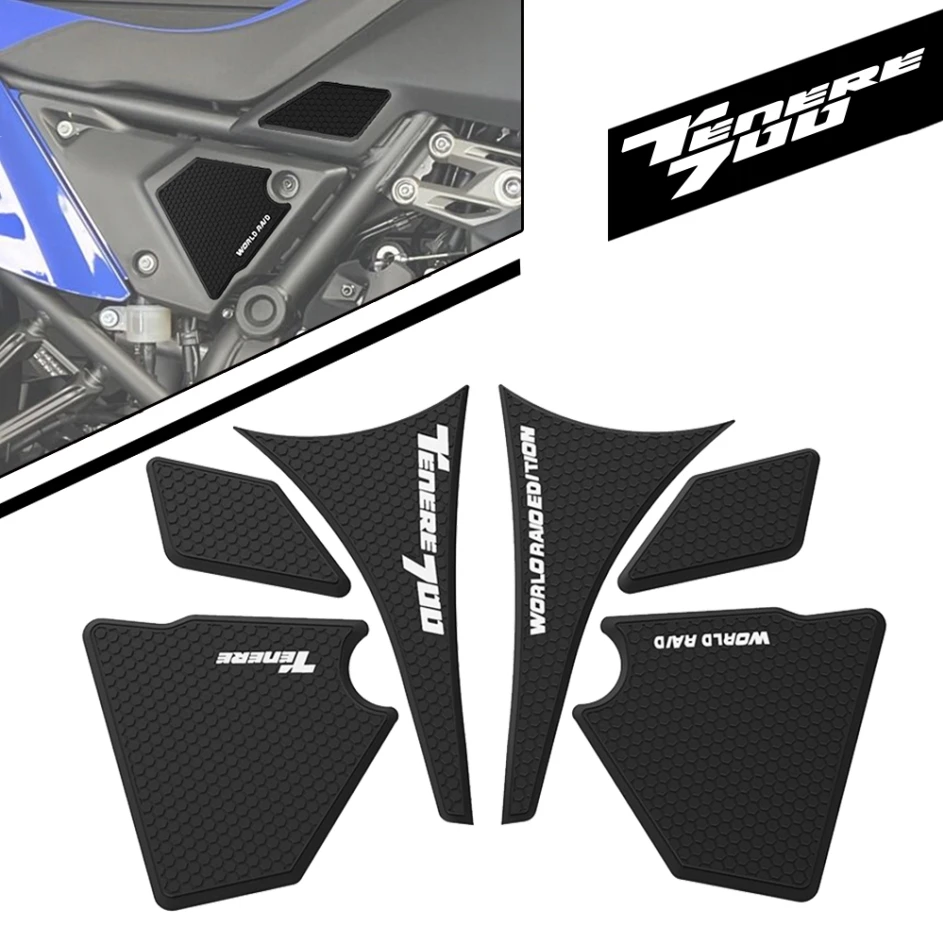 2023 2022 Per Yamaha Tenere 700 World Raid Rally Side Fuel Tank Pad Tank Pad Protector Motor Stickers Ginocchiera Traction Pad