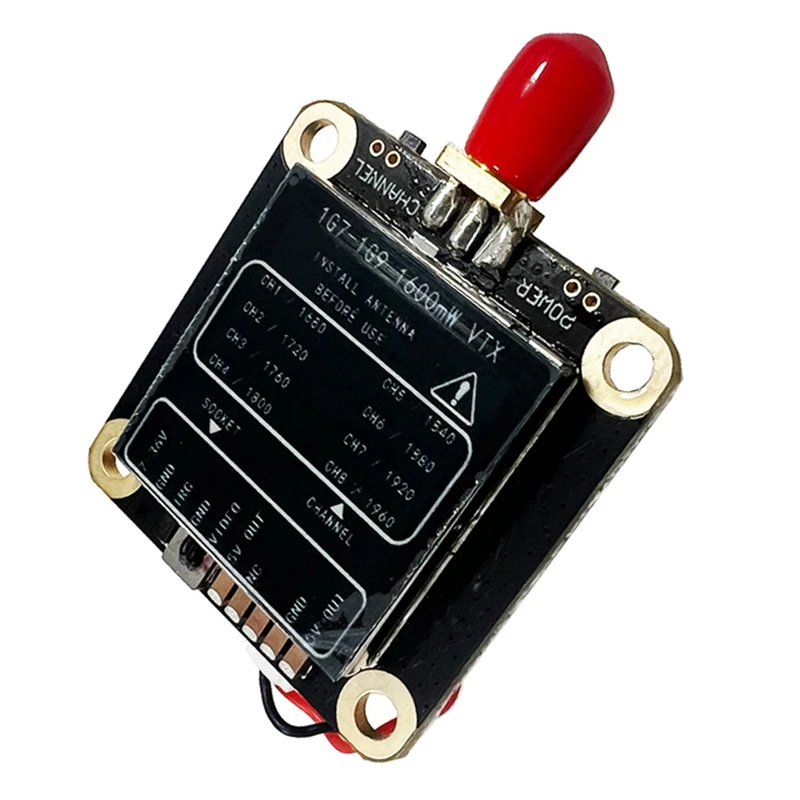 Description Picture 4 of item1.7G VTX 1.6W FPV VTX 1.7G 1.6W VRX 8CH FPV analog Video Transmitter Receiver Module PAL/NTSC For Fatshark Skyzone FPV Goggles