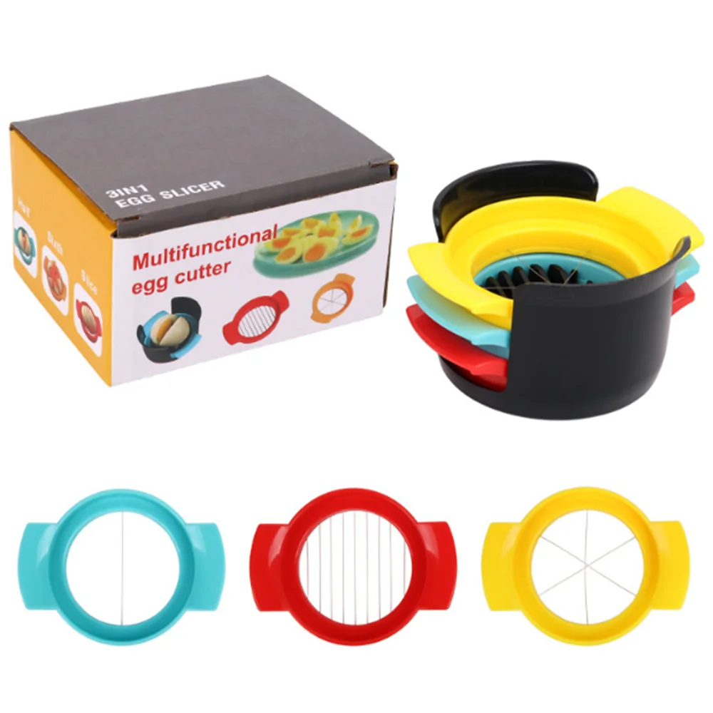 New Multi-Function Fancy Shape Slicer Three-In-One and Four-In-One Egg Small Fruit Soft Material Slicing Cutting Food For Child