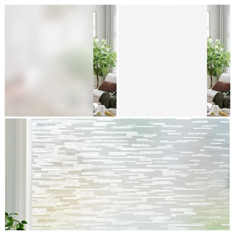 100-200CM 3D Decorative Window Glass Static Privacy Film (non-sticky)