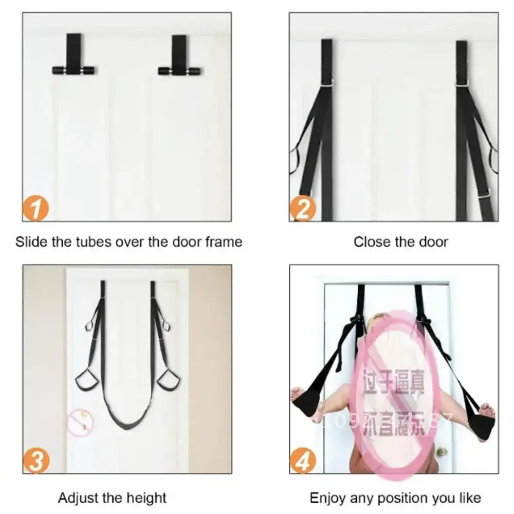 Soft Sex Swing for Couples Hanging Door Erotic Sex Bandage Game Nylon Strapping Adult Multi-position Chairs Tool Assisted