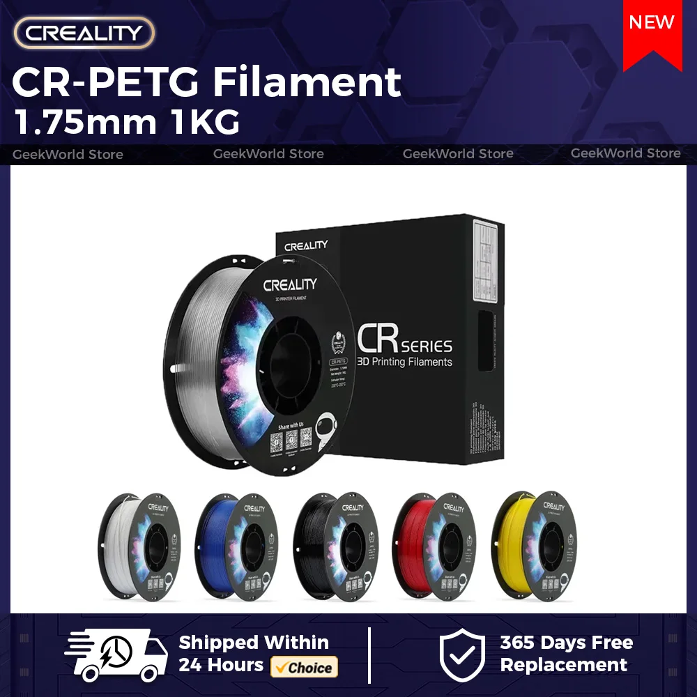 Creality Premium PETG 3D Printing Filament - 1kg Spool, 1.75mm Diameter