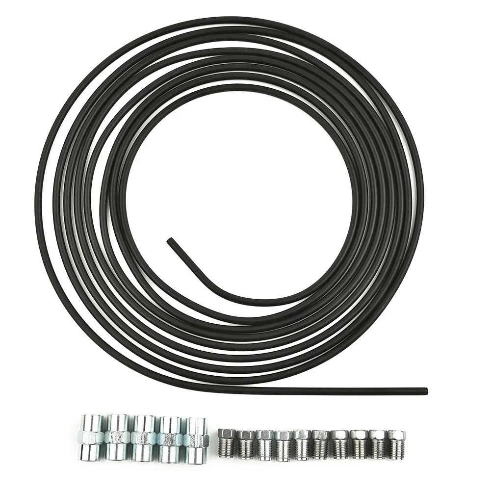 1 Set 5m Brake Line Brake Pipe Steel 4.75 Mm & 10 Screw Connections & 5 Connectors Line Car Accessories Part Replacements