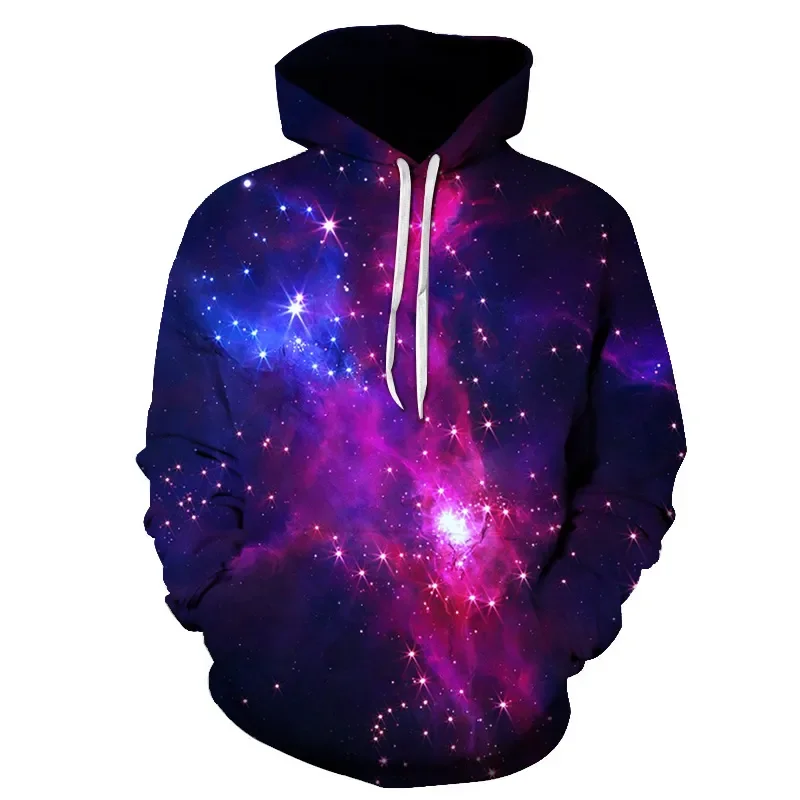 

Various Styles Designs Space Galaxy Men and Women 3D Hoodies Printed Purple Nebula Cloud Oversized Hooded
