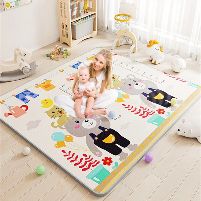 2023 Thickn 1cm Baby Play Mat Xpe Puzzle Children's Mat Thickened Tapete  Infantil Baby Room Crawling Pad Folding Mat Baby Carpet