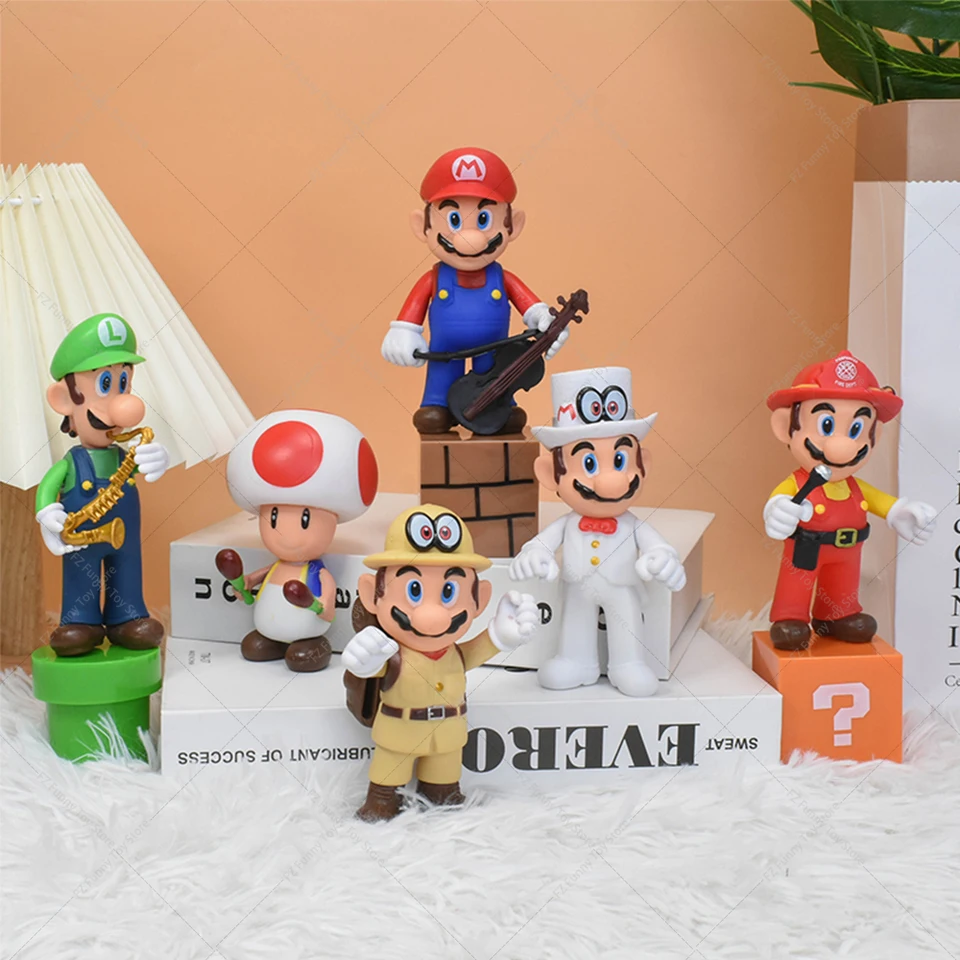 マリオフィギュアセット スーパーマリオのブロス。3-48 PVCアニメフィギュアセット,収集可能な