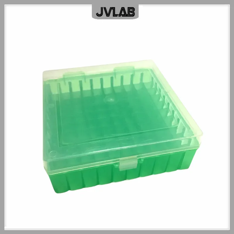 Plastic Freezing Tube Box 100 Grid With Buckle Cover Suitable For 1.8ml Cryopreservation tube