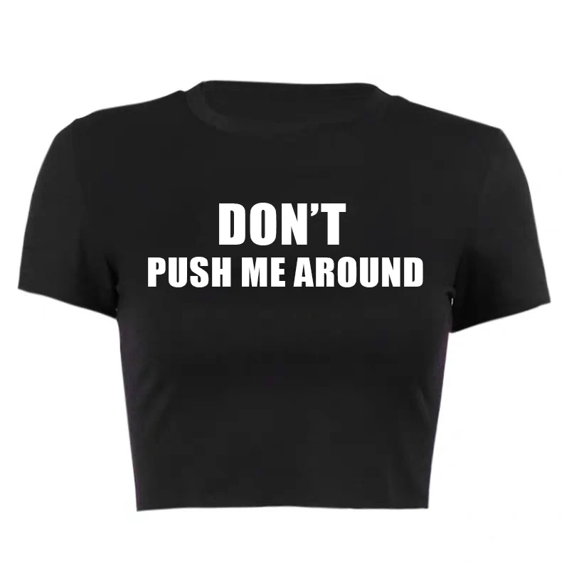 

Y2k Women Hot Korean Soft Popular T-shirt Aesthetic High Street Vintage Simple Text print Crop Tops Punk emo Harajuku Daily Tee