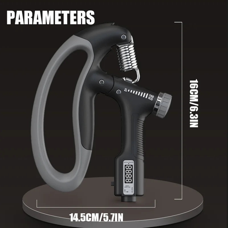 1pc Adjustable Hand Grip Strengthener Finger Gripper for Hand Finger Strength Training Exercise Equipment with Counting Feature