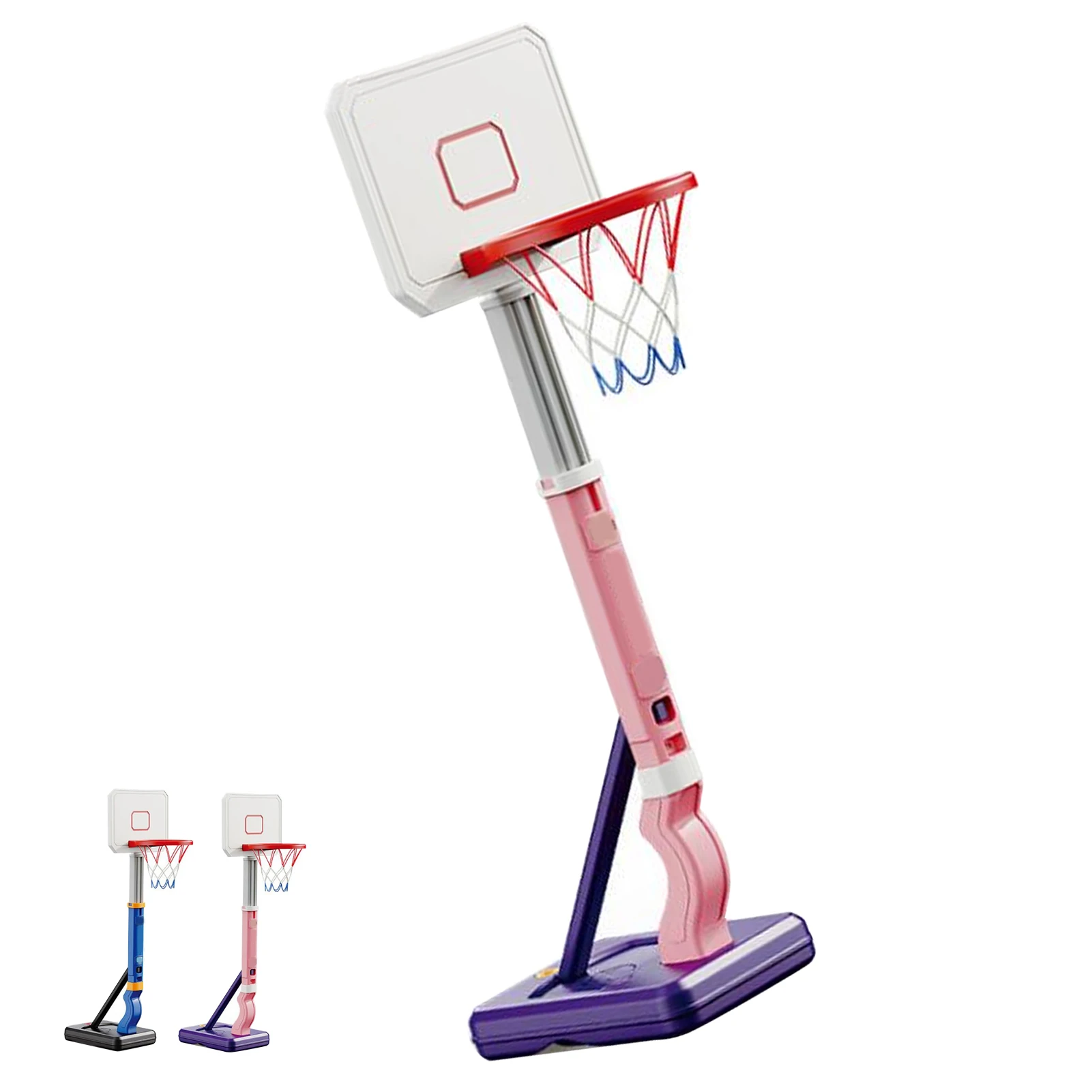 Pool Basketball Hoop Poolside Mounted Ground Adjustable Height Water Game for Kids Boys Girls
