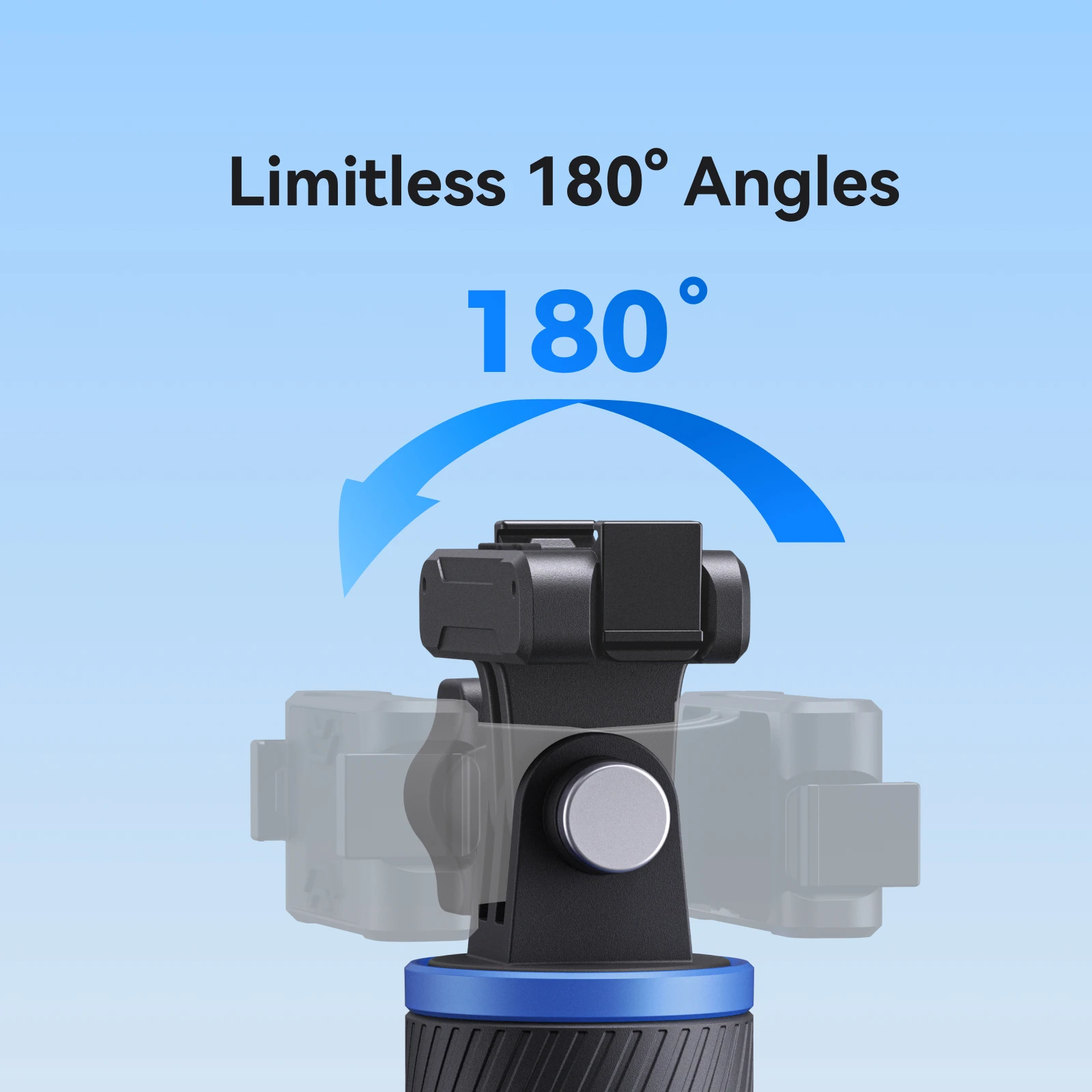 텔레신 미니 퀵 오픈 셀카봉 삼각대 알루미늄 합금 스탠드 (DJI 오즈모, 고프로, 인스타360 액션 카메라용 핸드 그립 스탠드)