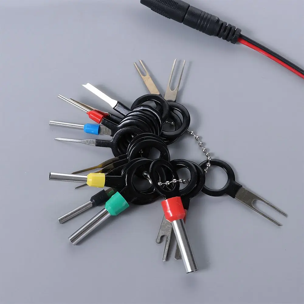 Automotive Plug Terminal Remove Tool Set Key Pin Car Electrical Wire Crimp Connector Extractor Kit Accessories terminal removal kit,car terminal extractor,car repair tool,terminal removal tool,car terminal puller,electrical connector pin removal kit