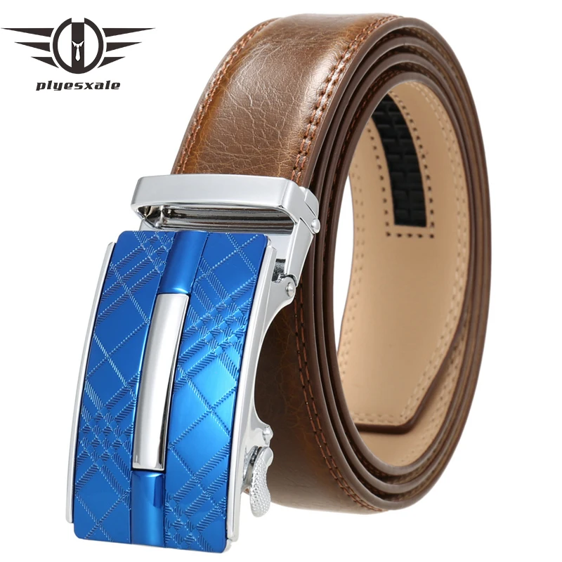 

Plyesxale 2022 Automatic Buckle Belts for Men Luxury Mens Genuine Leather Belts High Quality Business Casual Strap Male G376