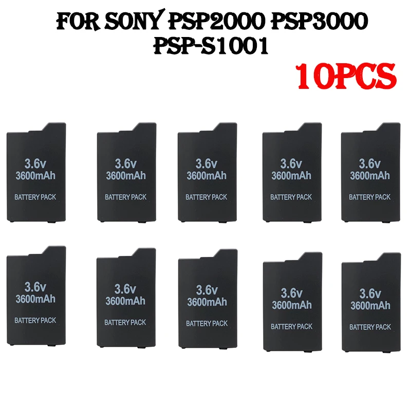 10pcs3600mAhReplacementPSPBatteryPackForSONYPSP2000PSP3000PSP