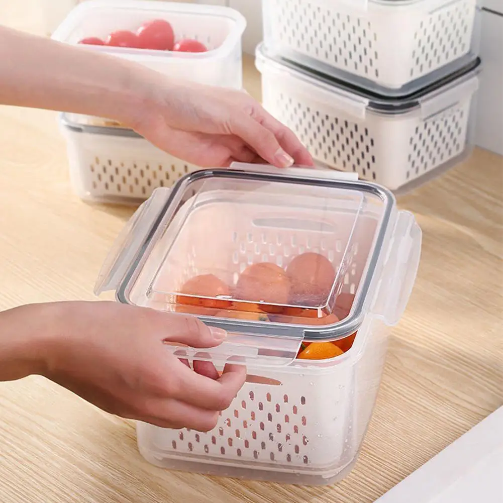  Fruit Storage Containers for Fridge 3 Pack Vegetable