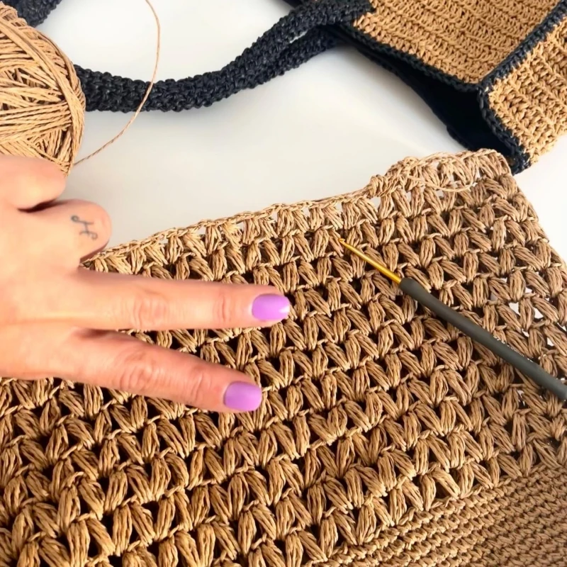 Raffia Yarn Straw Paper Natural Linen Fiber For Crochet Crafts