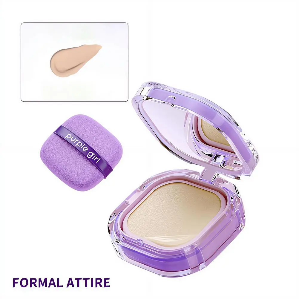 Fondotinta liquido Purple Girl con cuscino d'aria, CC Cream Face Lock Makeup, fondotinta waterproof a lunga tenuta per tutti i tipi di pelle - immagine 6