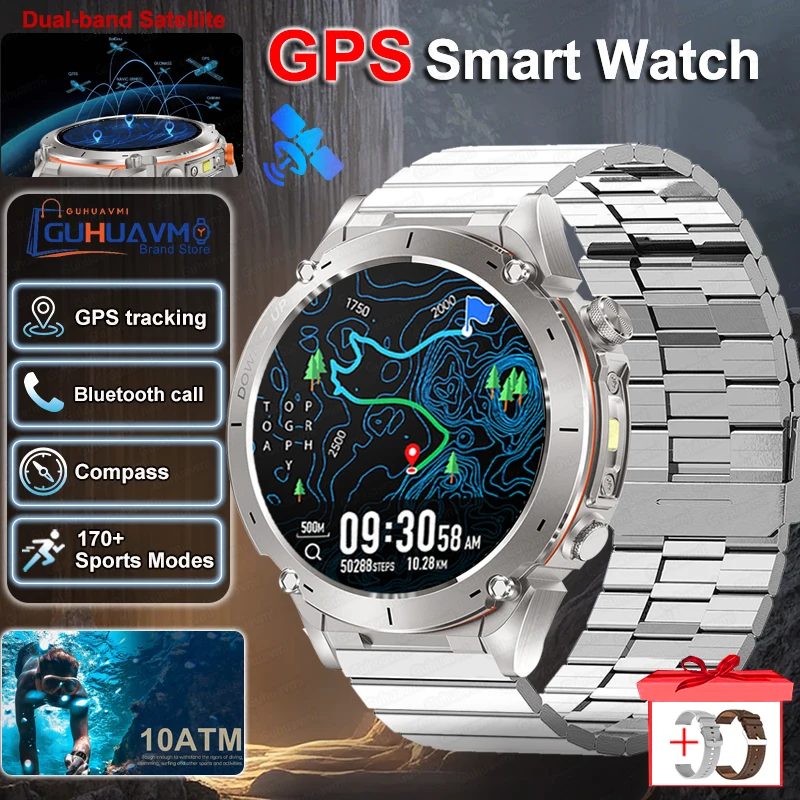 2025 New For Xiaomi IOS Ultra GPS Smart Watch 10ATM Waterproof Built-in Dual-band GNSS Compass Military Sport Men SWIM Bracelet 1