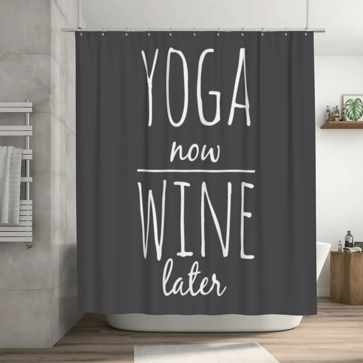 

Занавеска для душа Yoga Now Wine After 72x72in с крючками, самодельная защита конфиденциальности с узором