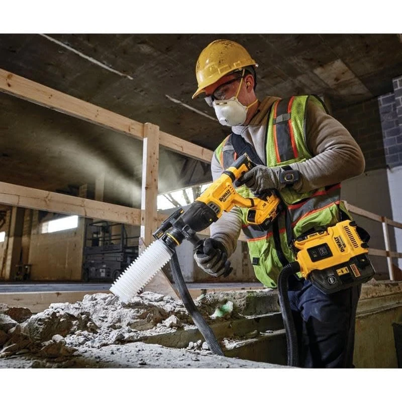 DEWALT DCH263 Rotary Hammer SDS Plus 1-1/8-Inch 20V MAX Wireless Wall Concrete Drill Hole Electric Hammer Bare Tool 6