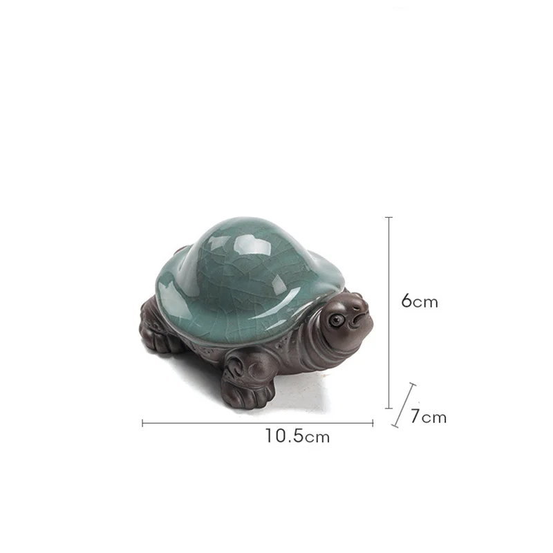 Tea Pet Ornaments Ceramic Little Turtle Tea set Filter Handmade Sculpture Home Decoration