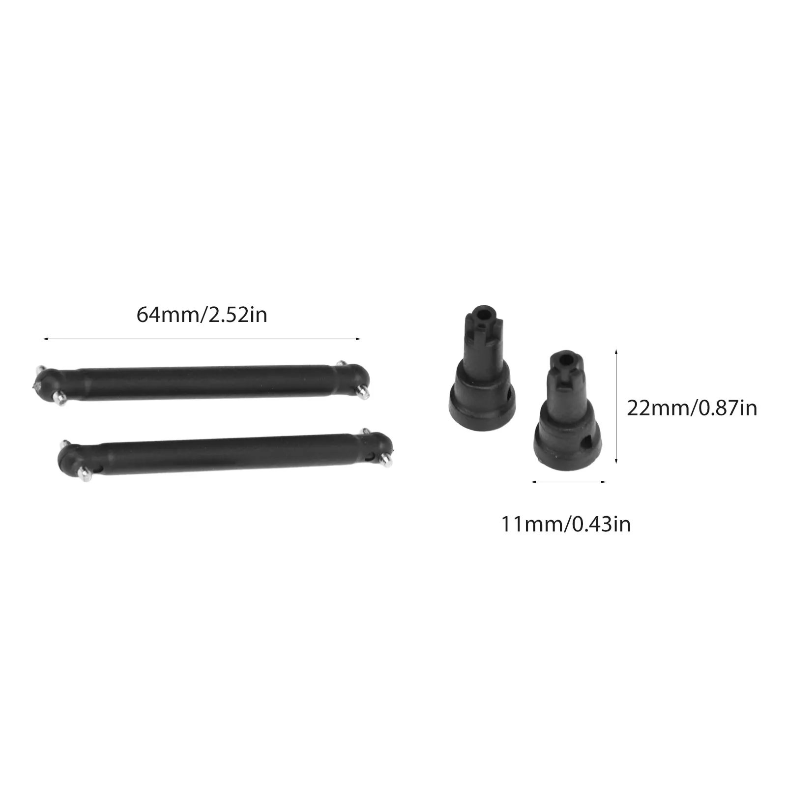 RC Car Drive Shaft RC Dogbone Joint CVD Drive Shaft Steel Construction for SCY 16101 16102 1/16 RC Car
