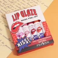 6 Colors Tattoo Magic Color Lip Stain Lip Tint Long Lasting Waterproof Lipstick Sets for Women Peel Off Colored Matte Sexy Color 2